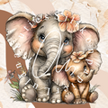 Silikonpapier Beige Elefant