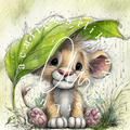 Silikonpapier Little Lion in the Rain