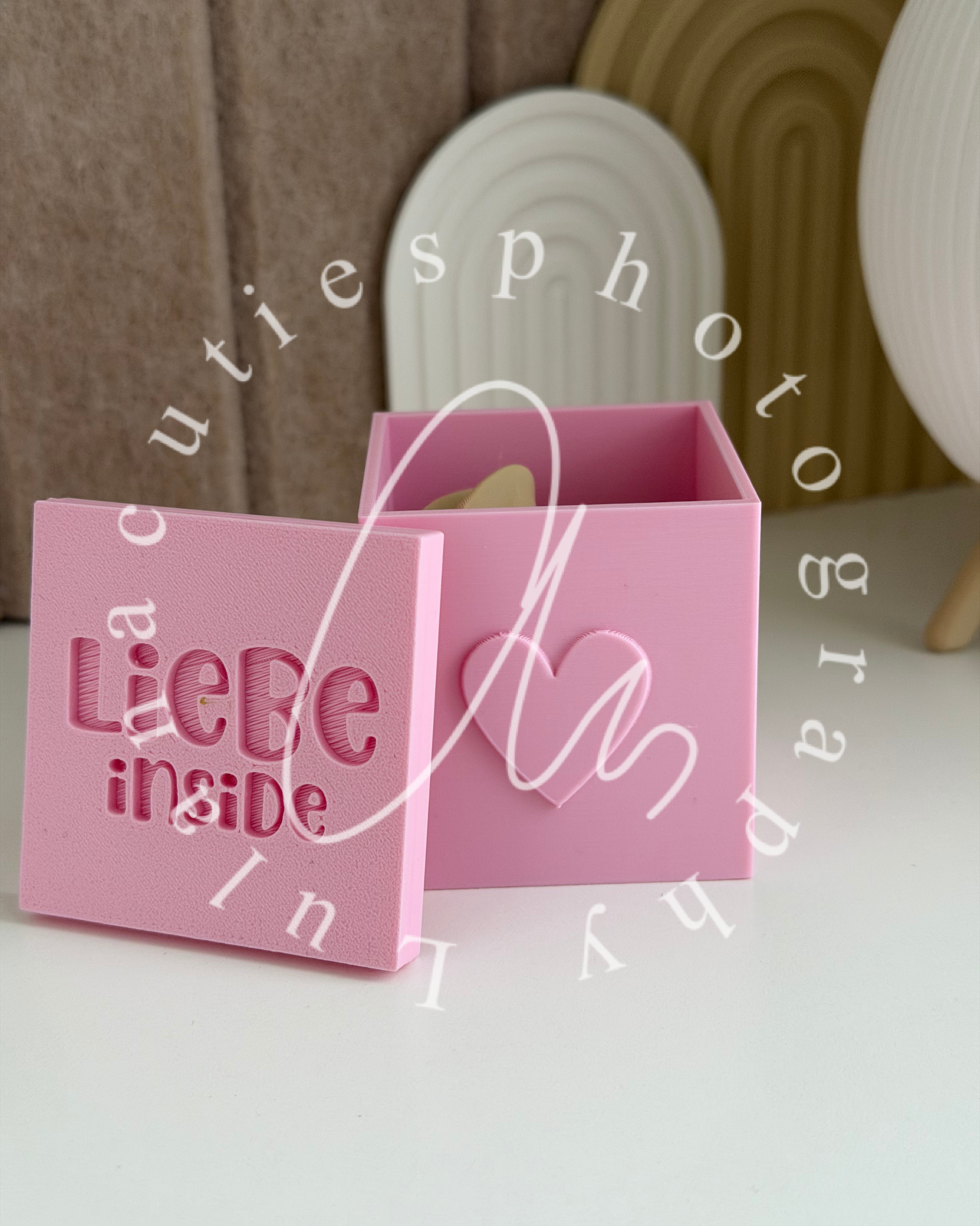 Glückskeks Box Herz Rosa