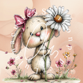 Silikonpapier Flower Bunny