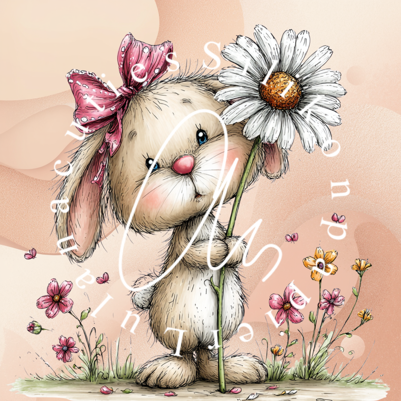 Silikonpapier Flower Bunny