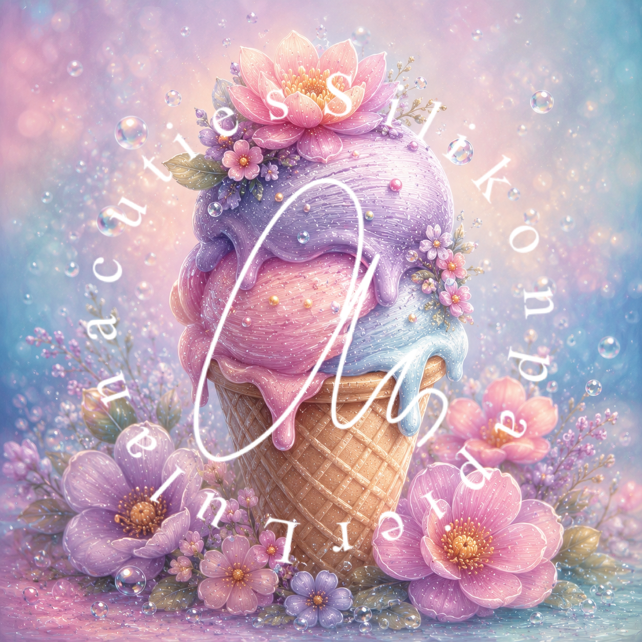 Silikonpapier Icecream Pastell