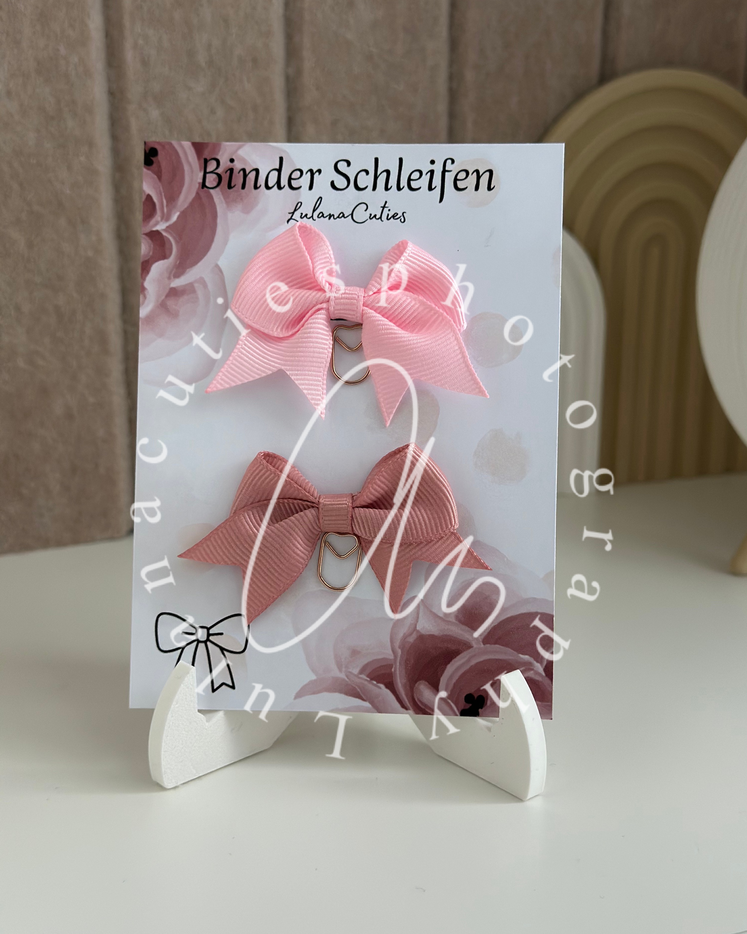 Budget Planer Schleifen klein rosa/altrosa