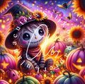 Silikonpapier Pumpkin Witch by Sandrietta