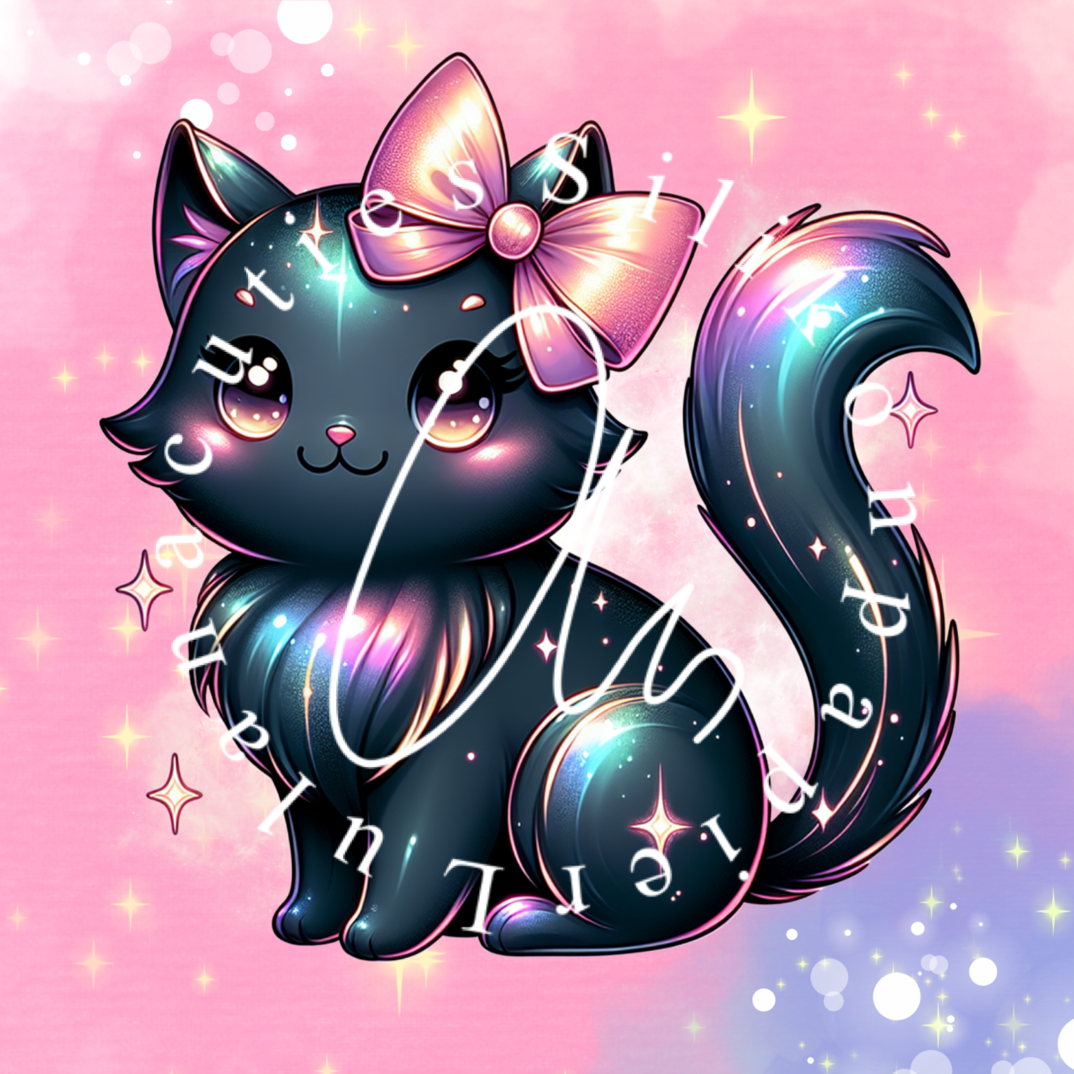 Silikonpapier Glitter Kitty