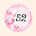 Zahlensticker rosa Diamant
