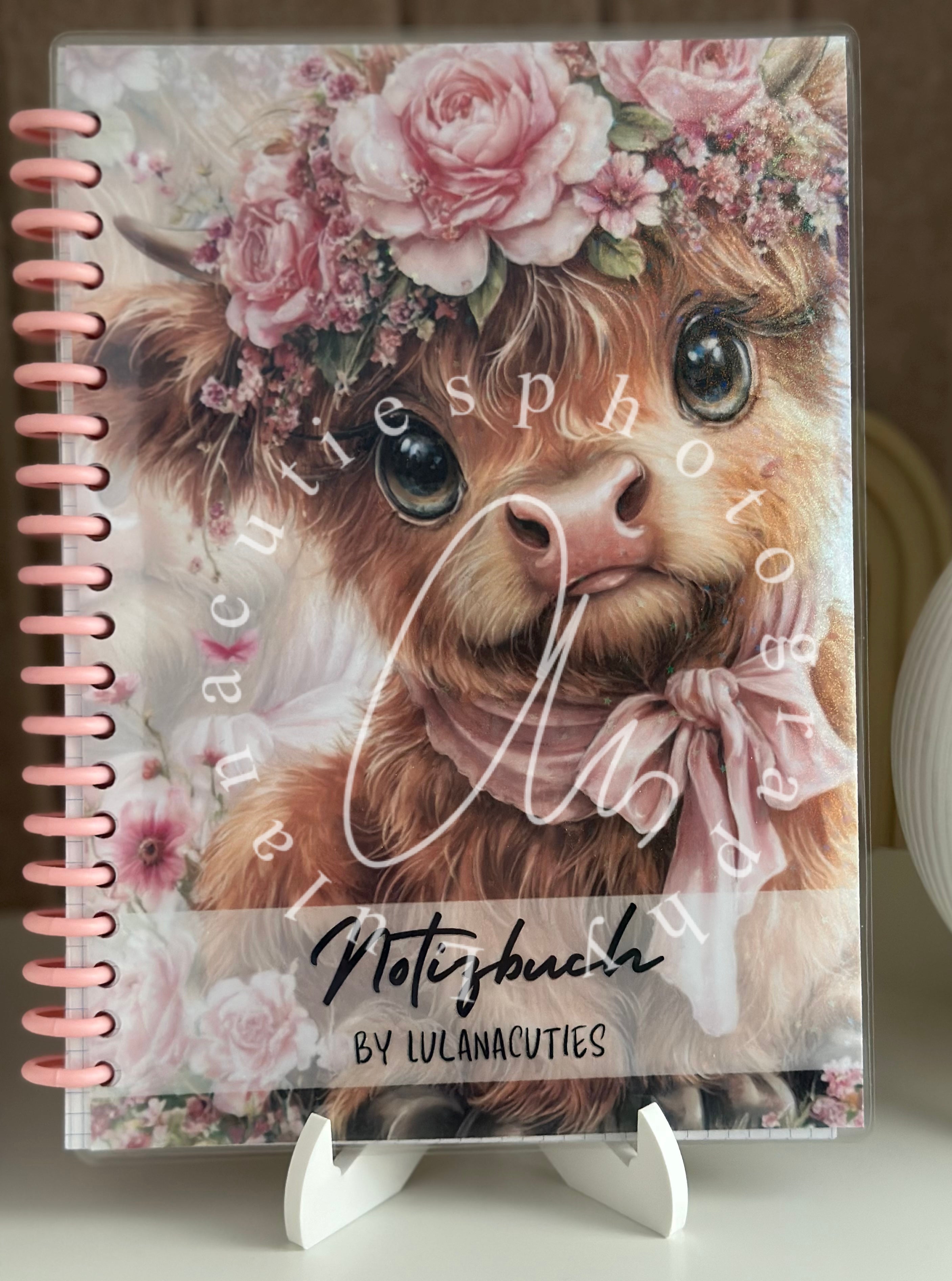 Notizbuch kariert Kuh