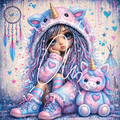 Silikonpapier Unicorn Girl by LulanaCuties