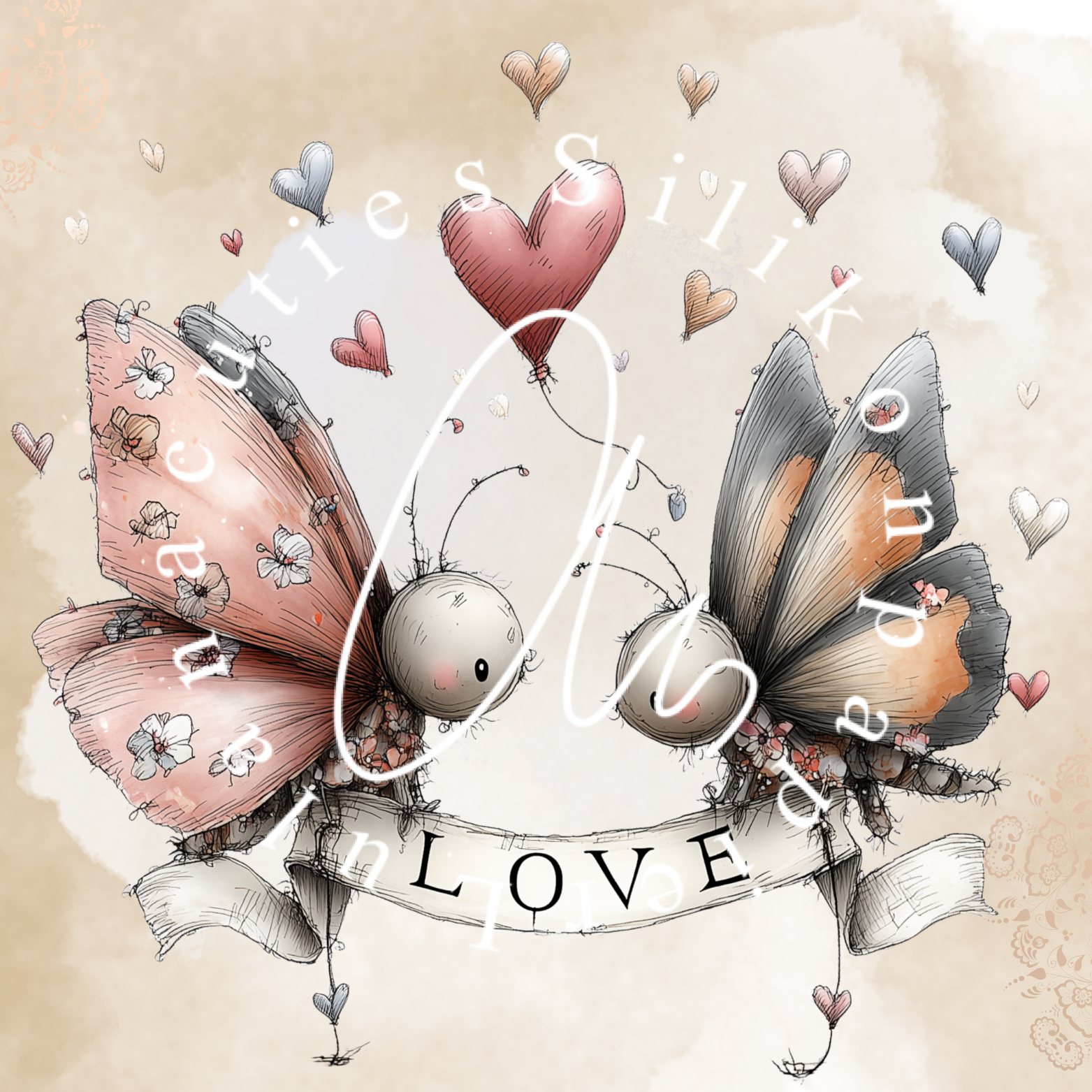 Silikonpapier Love