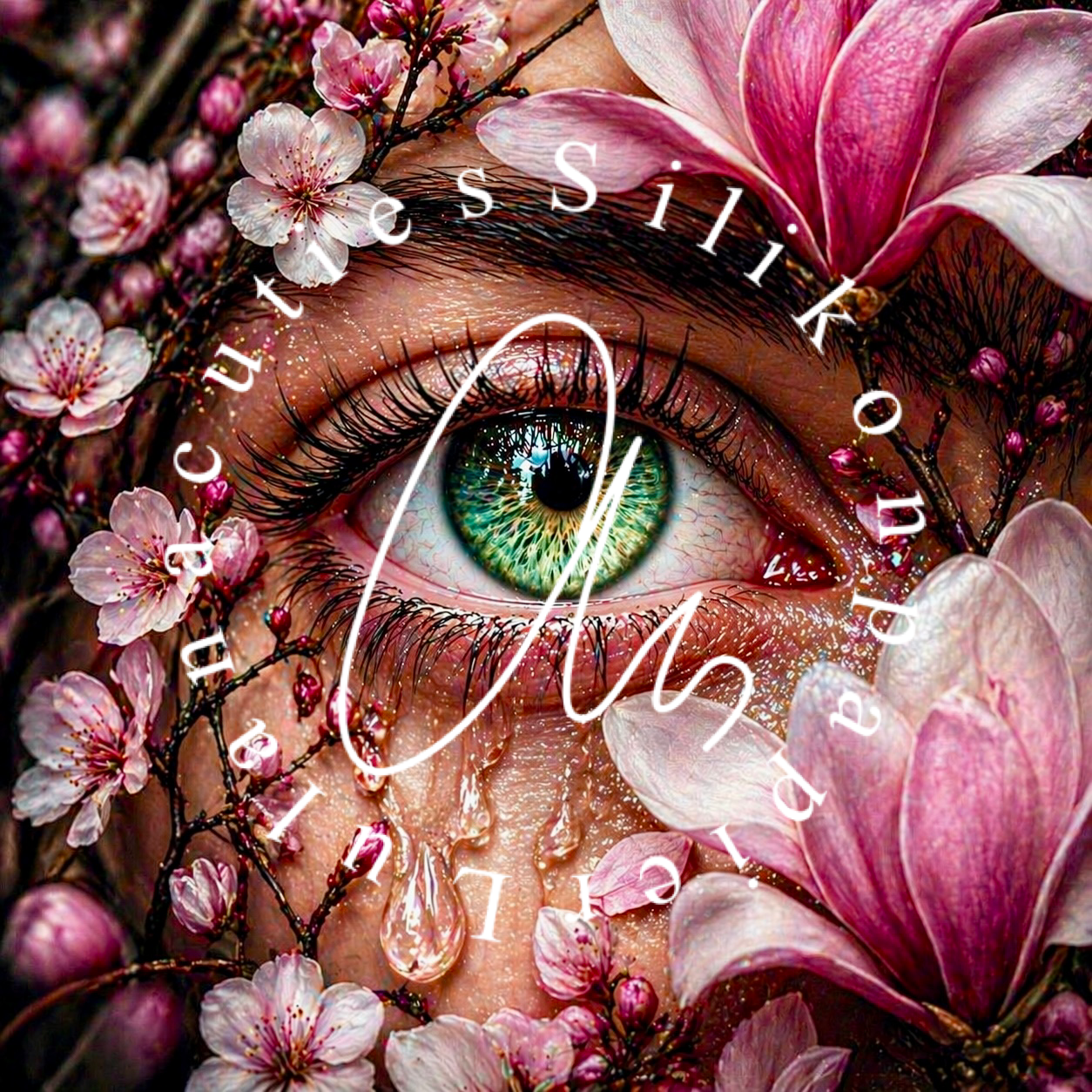 Silver Holo Silikonpapier Green Eye by Daye_ki_art