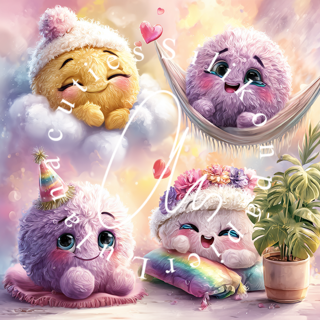 Silikonpapier happy Fluff Sqaud by Lisa Morgan
