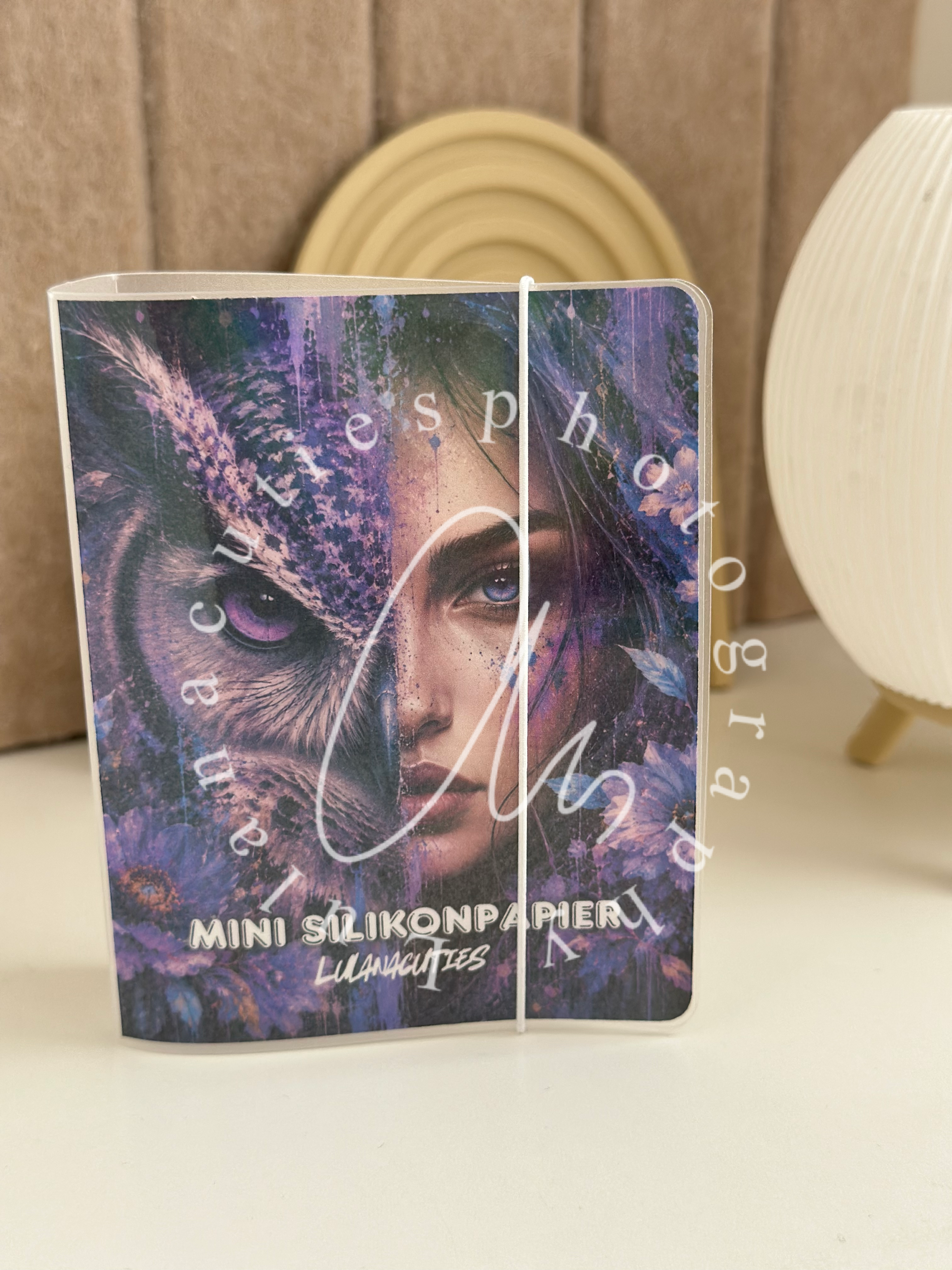 Aufbewahrungsheft MINI Silikonpapier Lila Eule