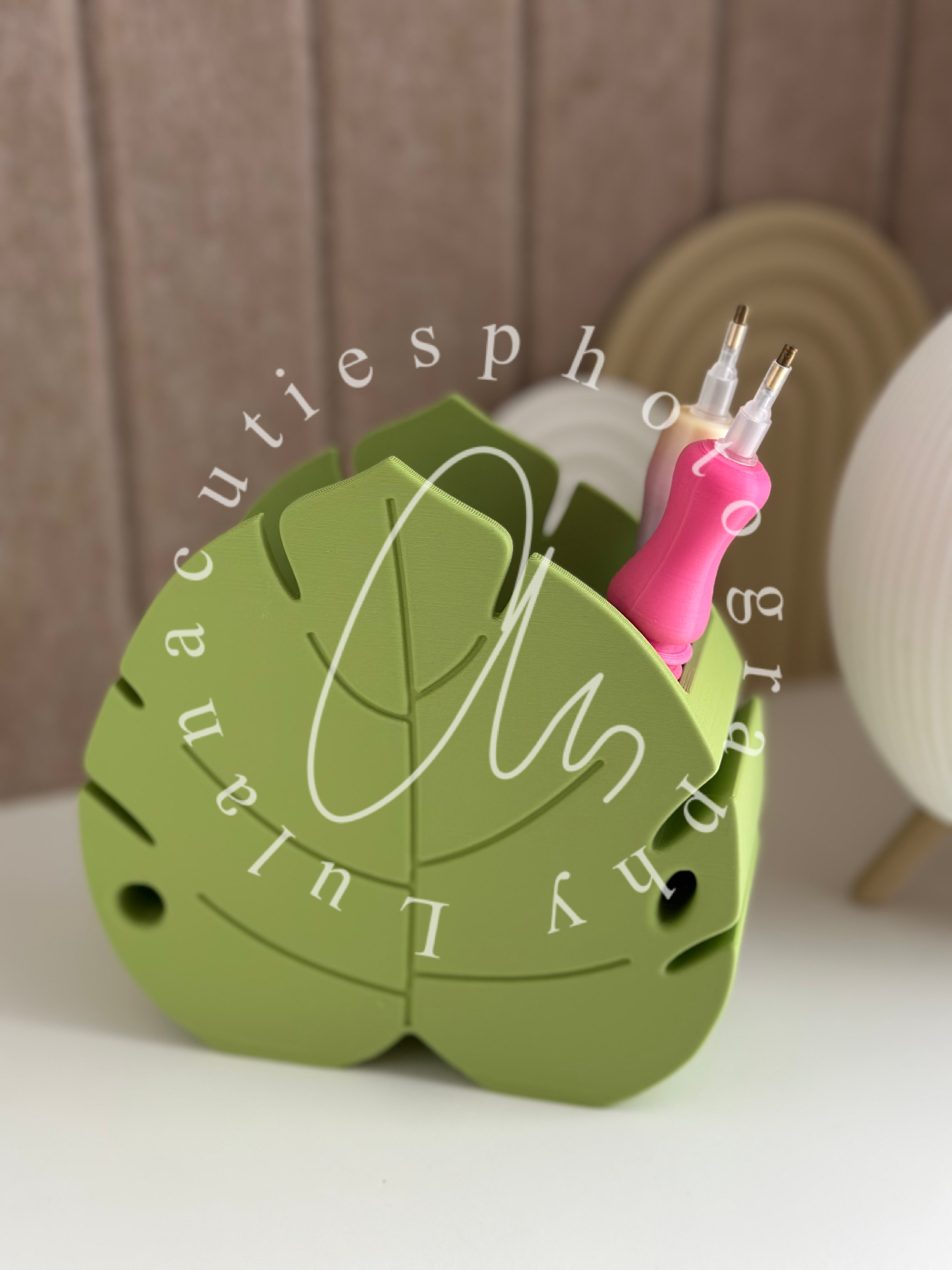 Stiftehalter Monstera Blatt