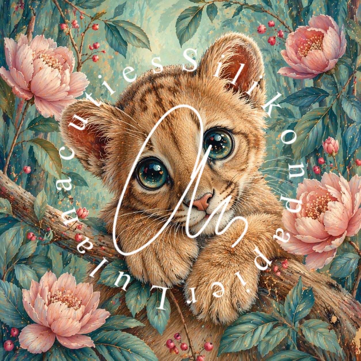Silikonpapier Puma Flower by LulanaCuties