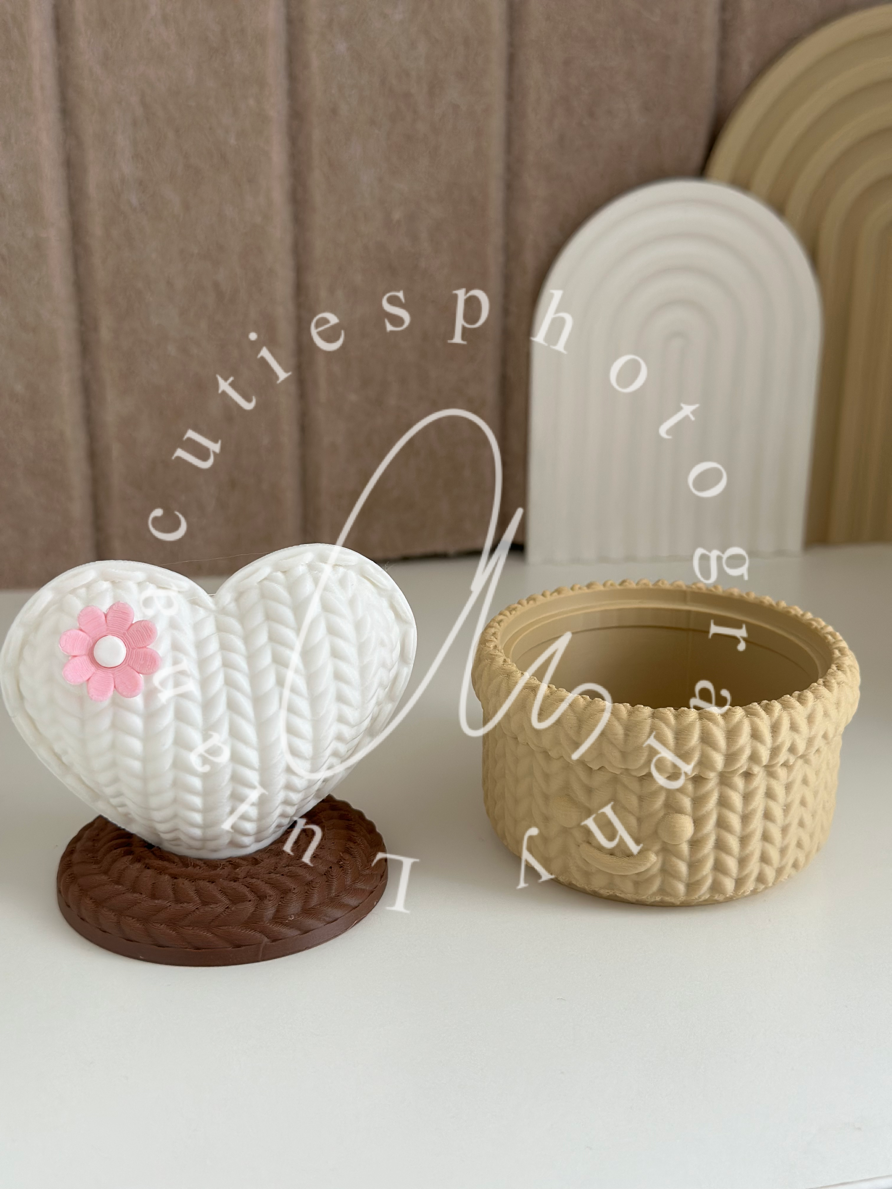 Steinchen Mülli Herz weiß