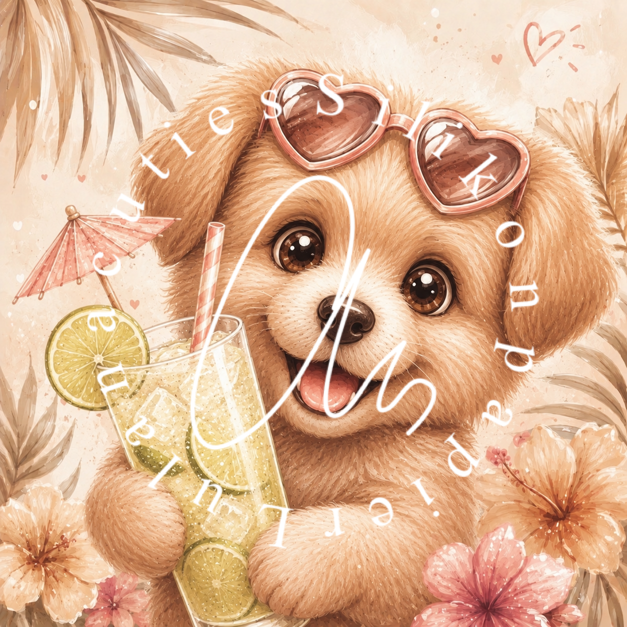Silikonpapier Sommer Vintage Hund