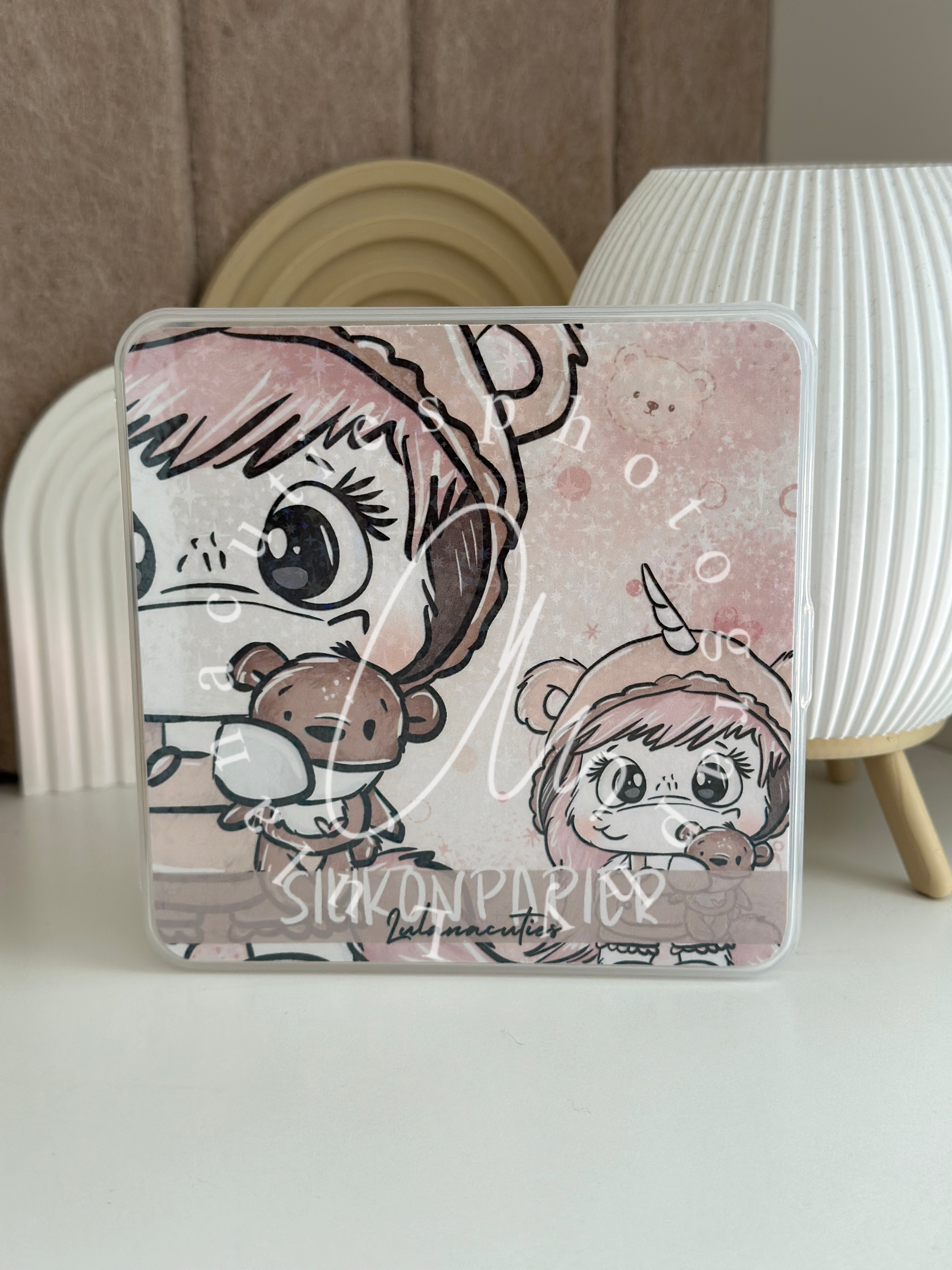 Aufbewahrungsbox 10x10 Lana Schnubbi Einhorn weiß schmalere Box