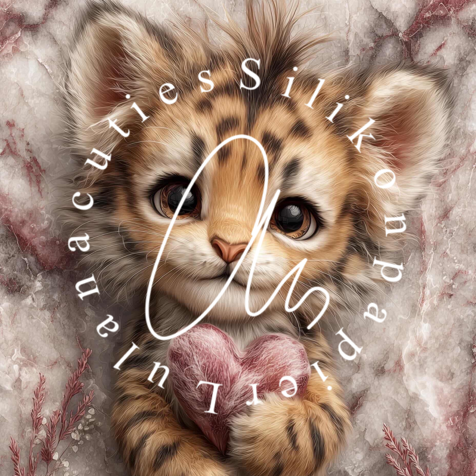 Silikonpapier Little Heart Tiger By Sweet_loco_ai
