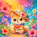 Silikonpapier Foxy Splash by Tiki_diamonds.ai