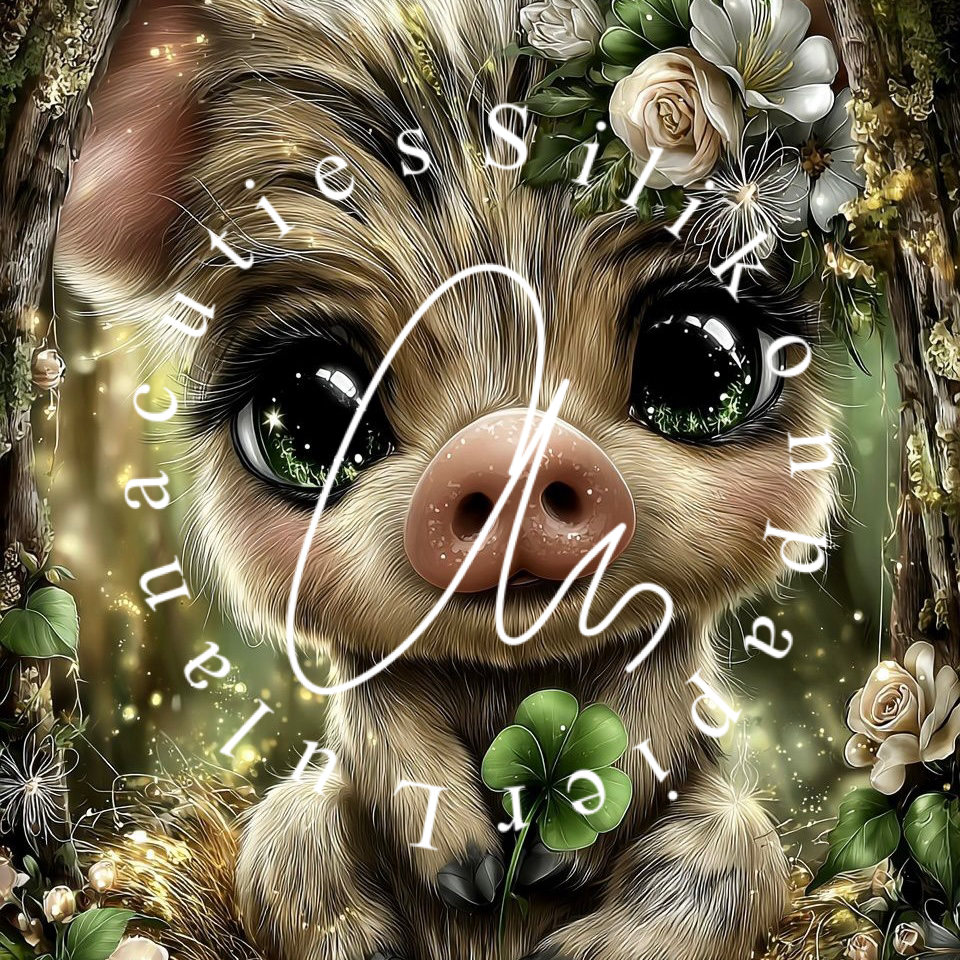 Silikonpapier Lucky Clover Piglet By Andy‘s_ai_art
