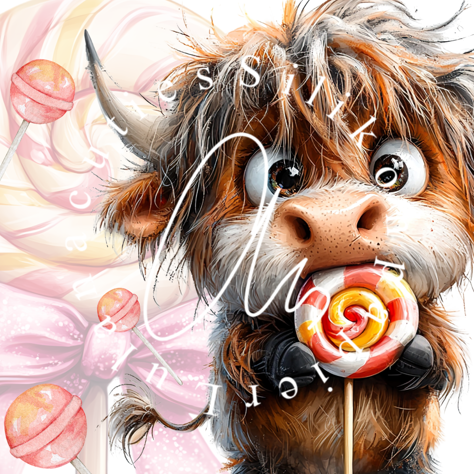 Silikonpapier Candy cow