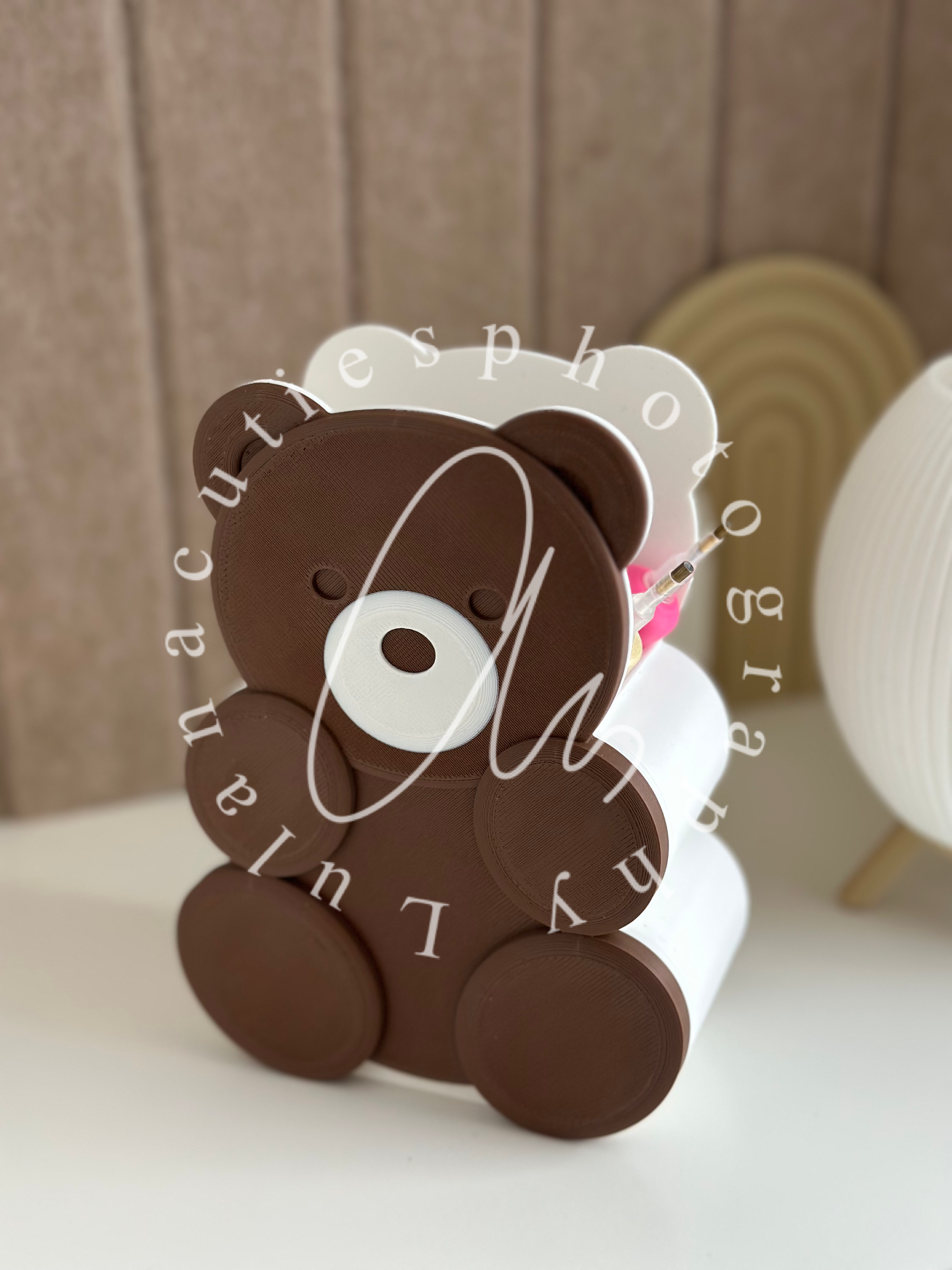 Stiftehalter Bär dunkelbraun