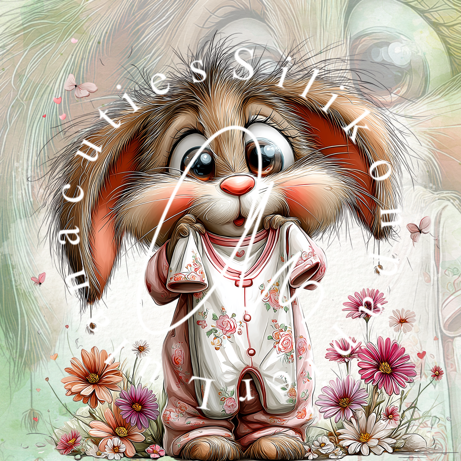 Silikonpapier Bunny Pyjama