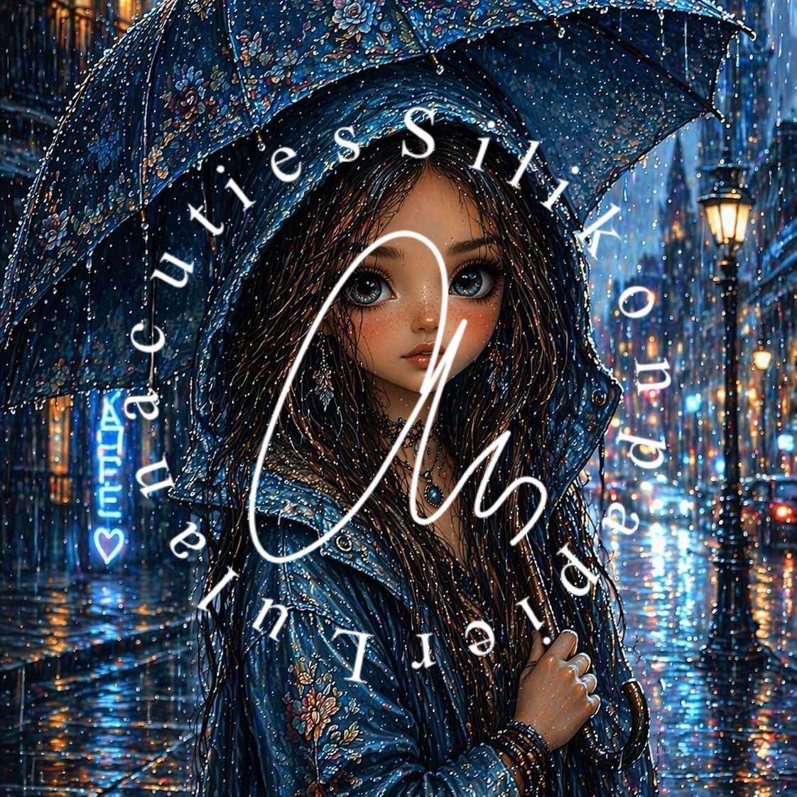 Silikonpapier Midnight Rain by LulanaCuties