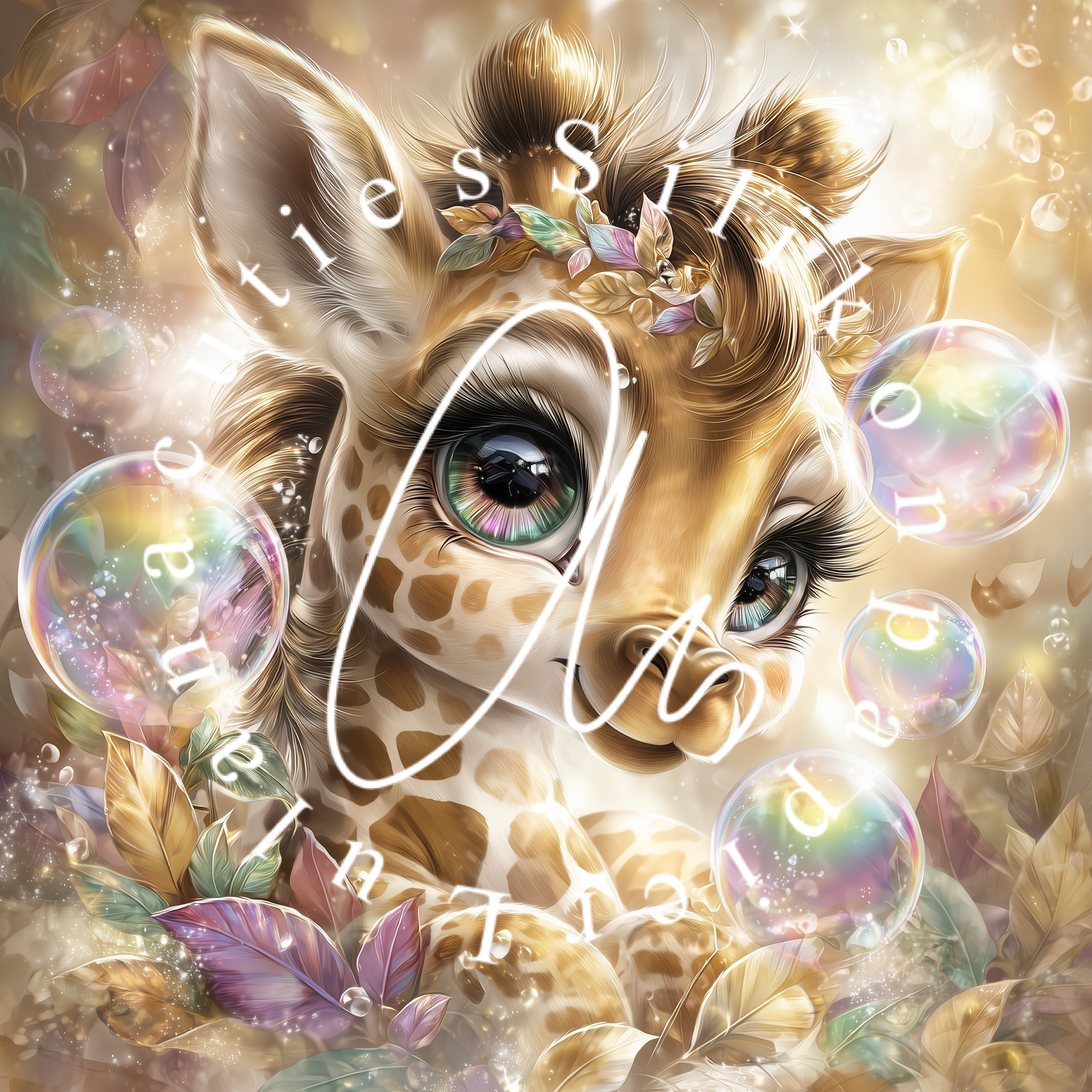 Silikonpapier Giraffe  _sweet_loco_ai