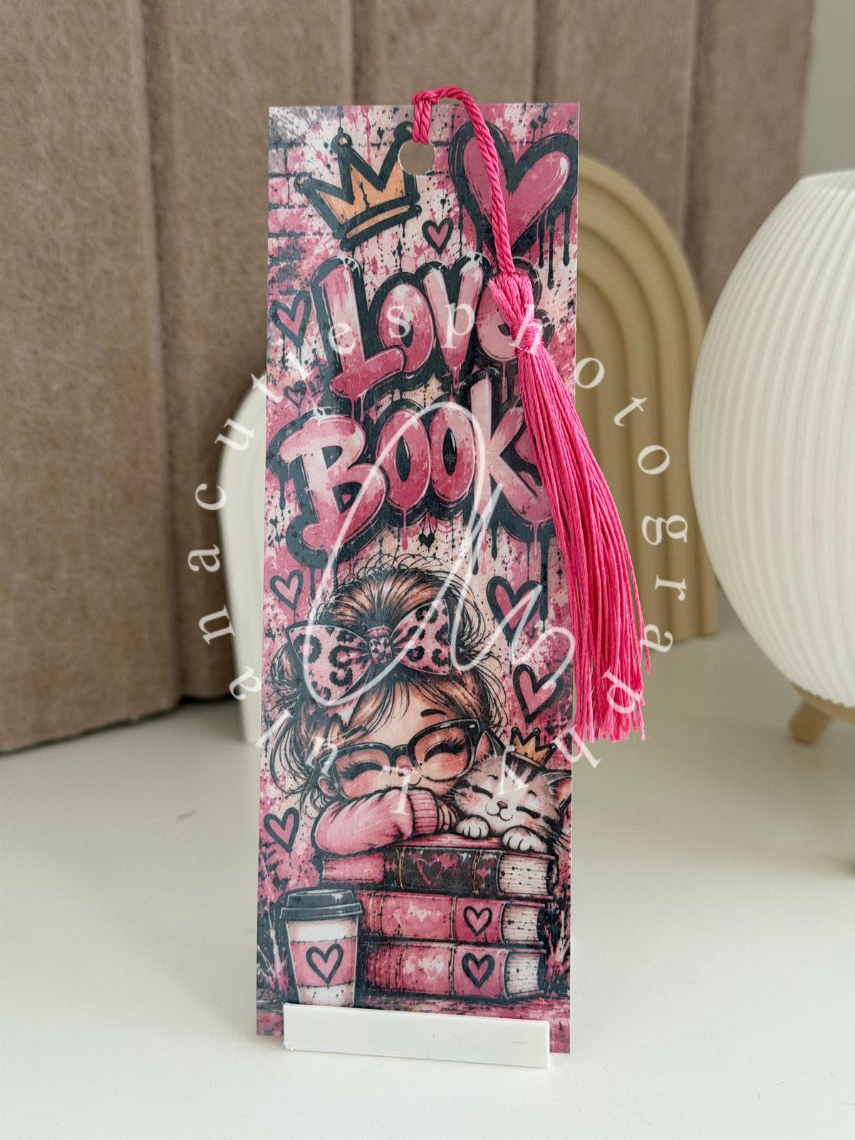 Lesezeichen love Books Mädchen Holo
