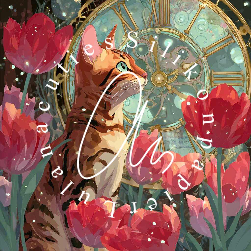 Silikonpapier Dreamy Catflower by Shiny_unicorn.ai