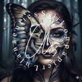 Silver Holo Silikonpapier Skull Butterfly by Skulls_pixelz