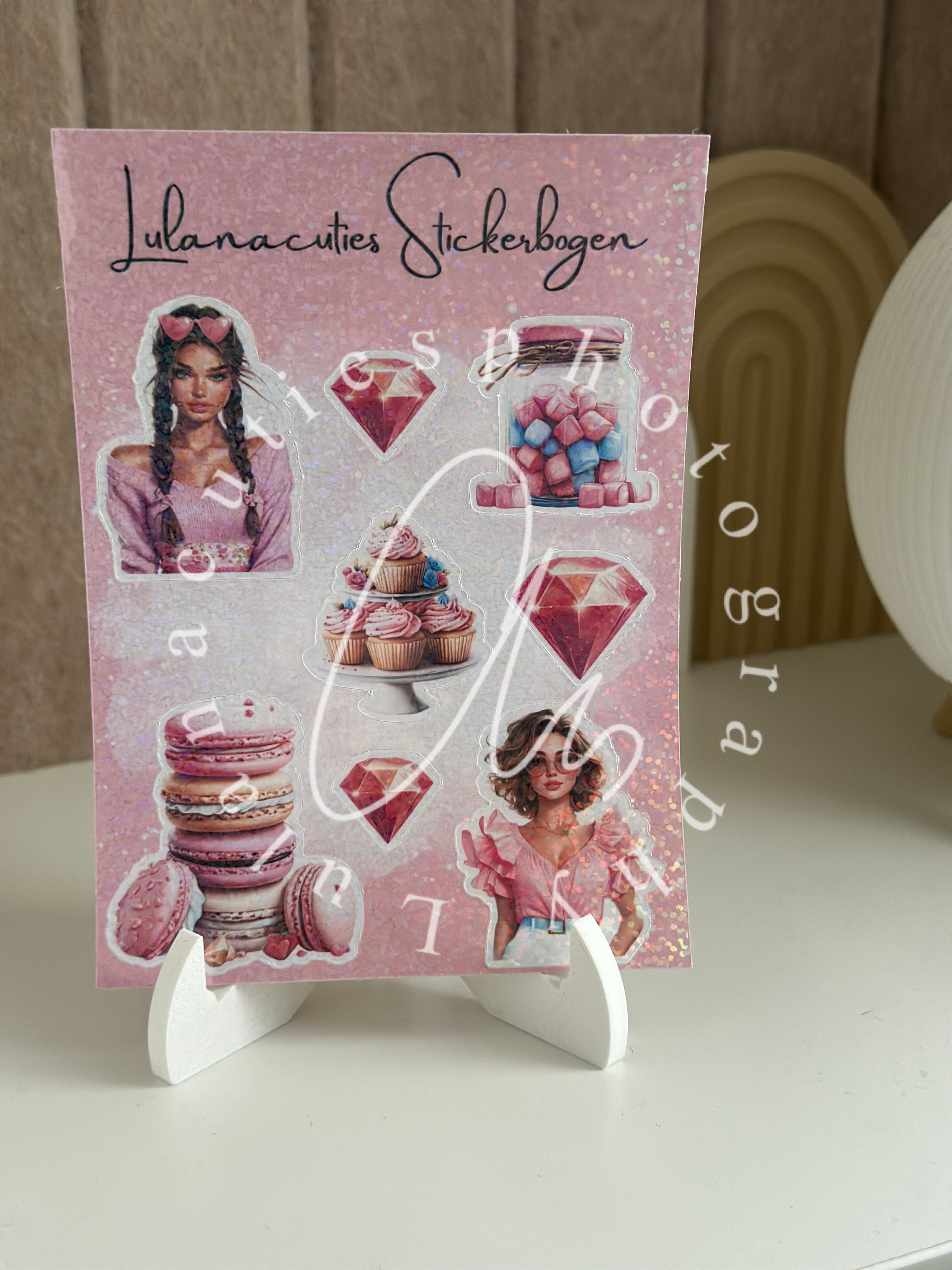 Stickerbogen rosa
