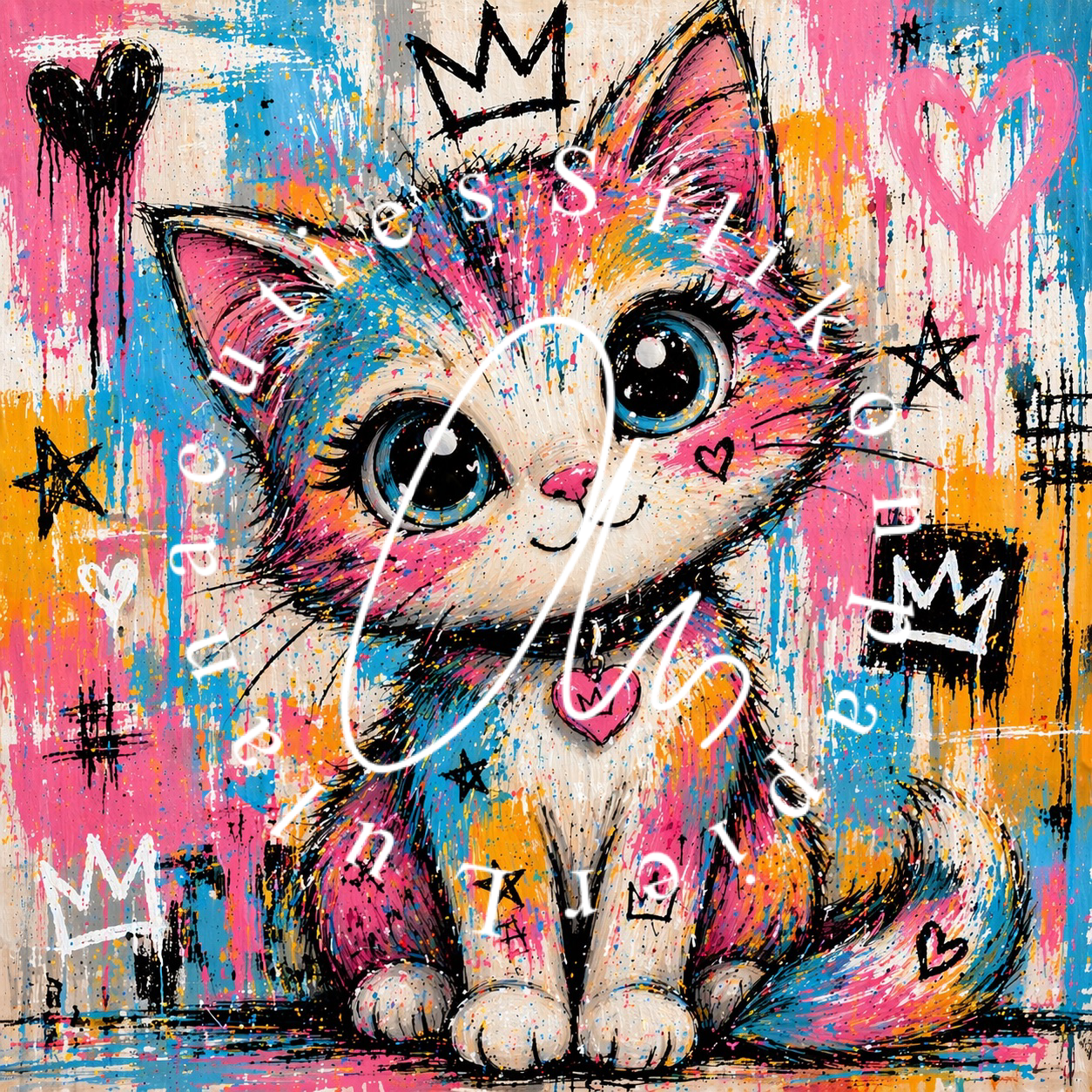 Silikonpapier Grafitti Friends Cat by LulanaCuties