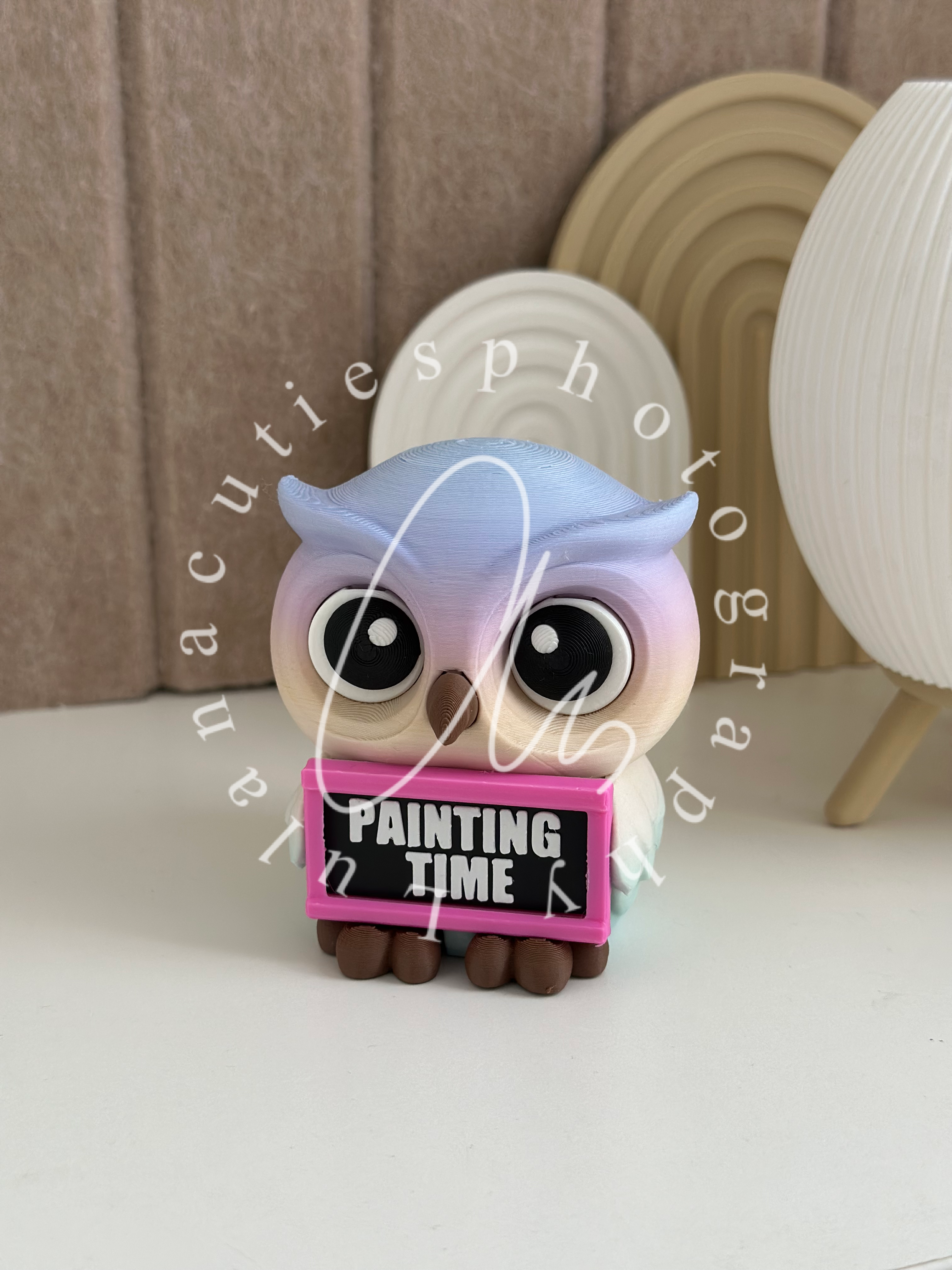 Painting Time Eule Rainbow