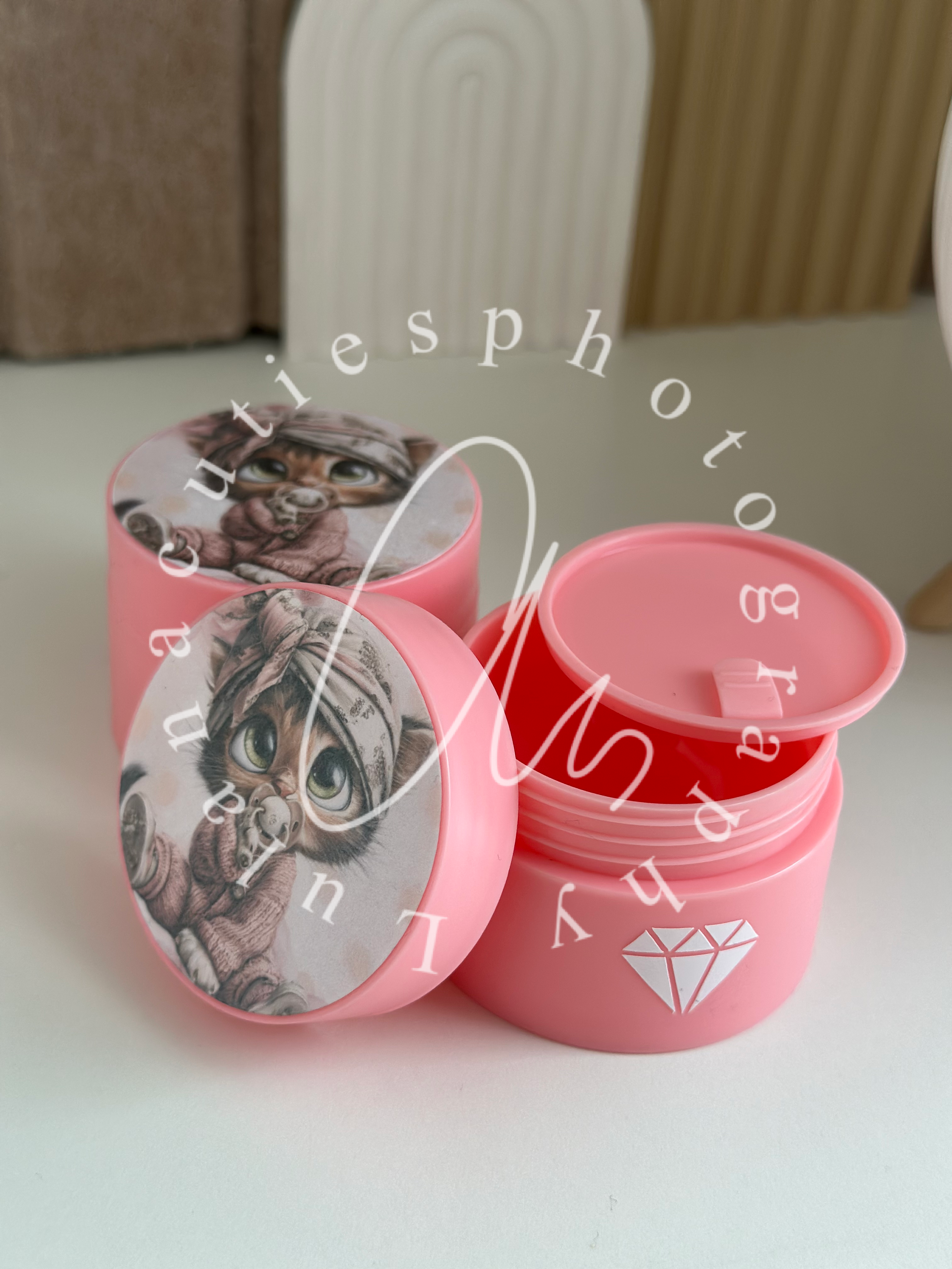 Steinchenmülli Katze rosa