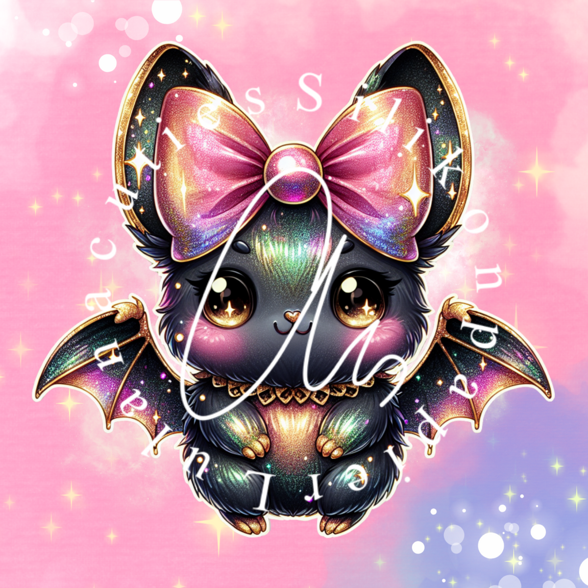 Silikonpapier Glitter Fledermaus