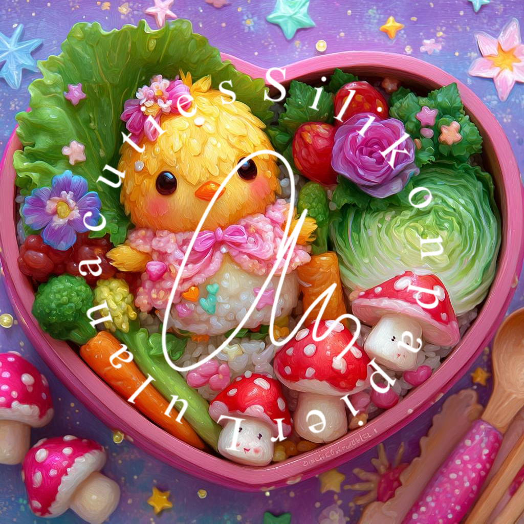 Silikonpapier chicken yummy by Shiny_unicorn.ai