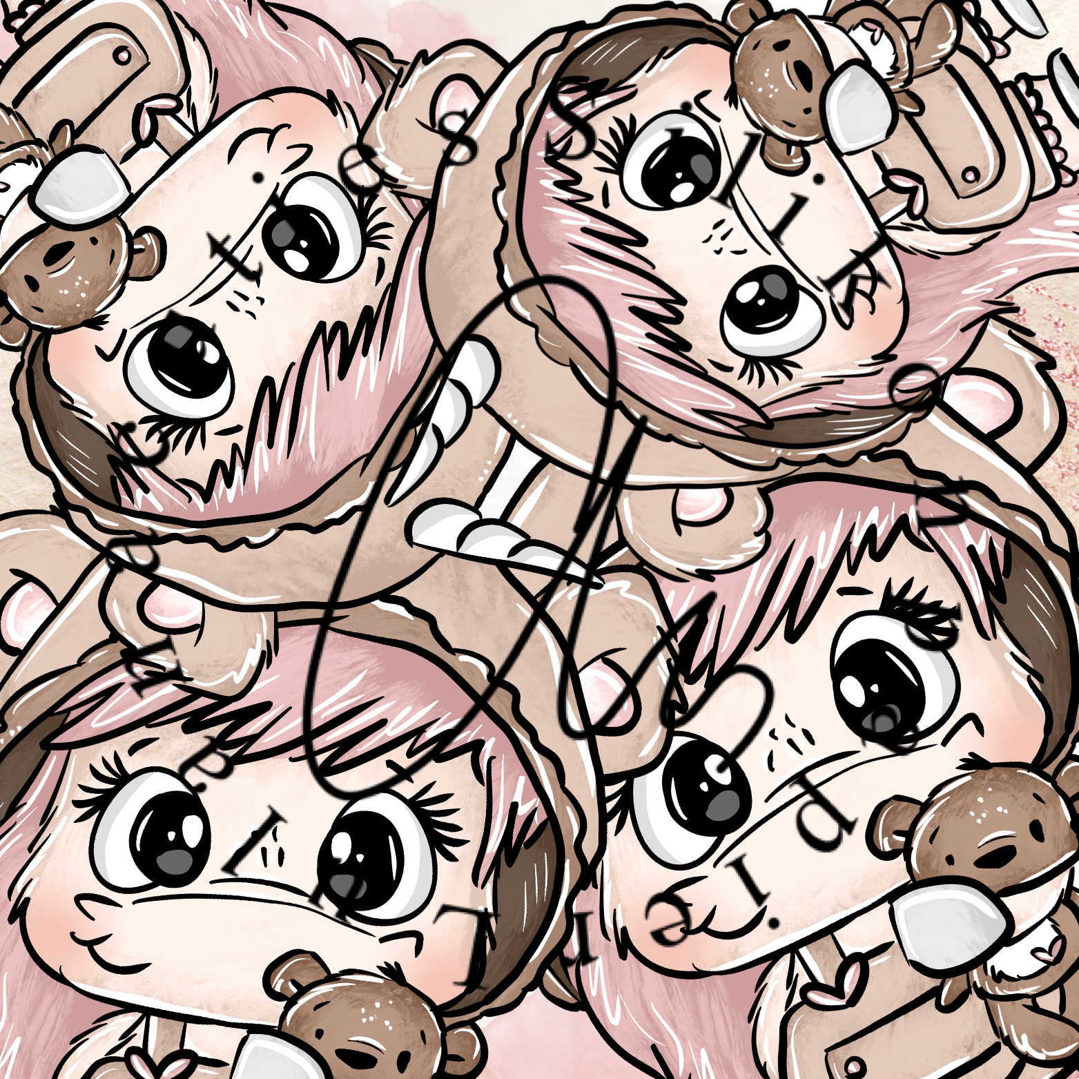 Silikonpapier Schnubbirella Friends beige