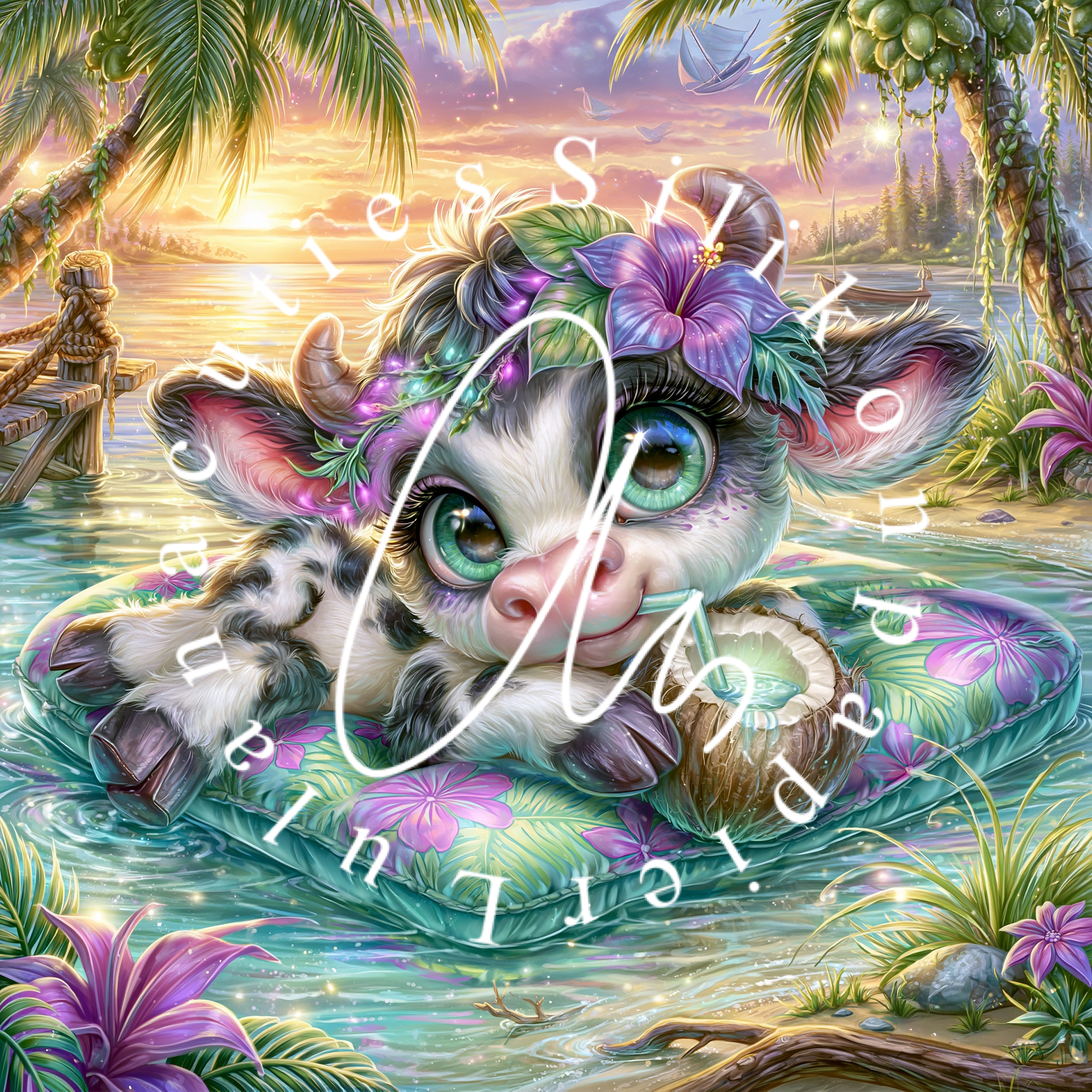 Silikonpapier Summerday Cow By Sweetloco