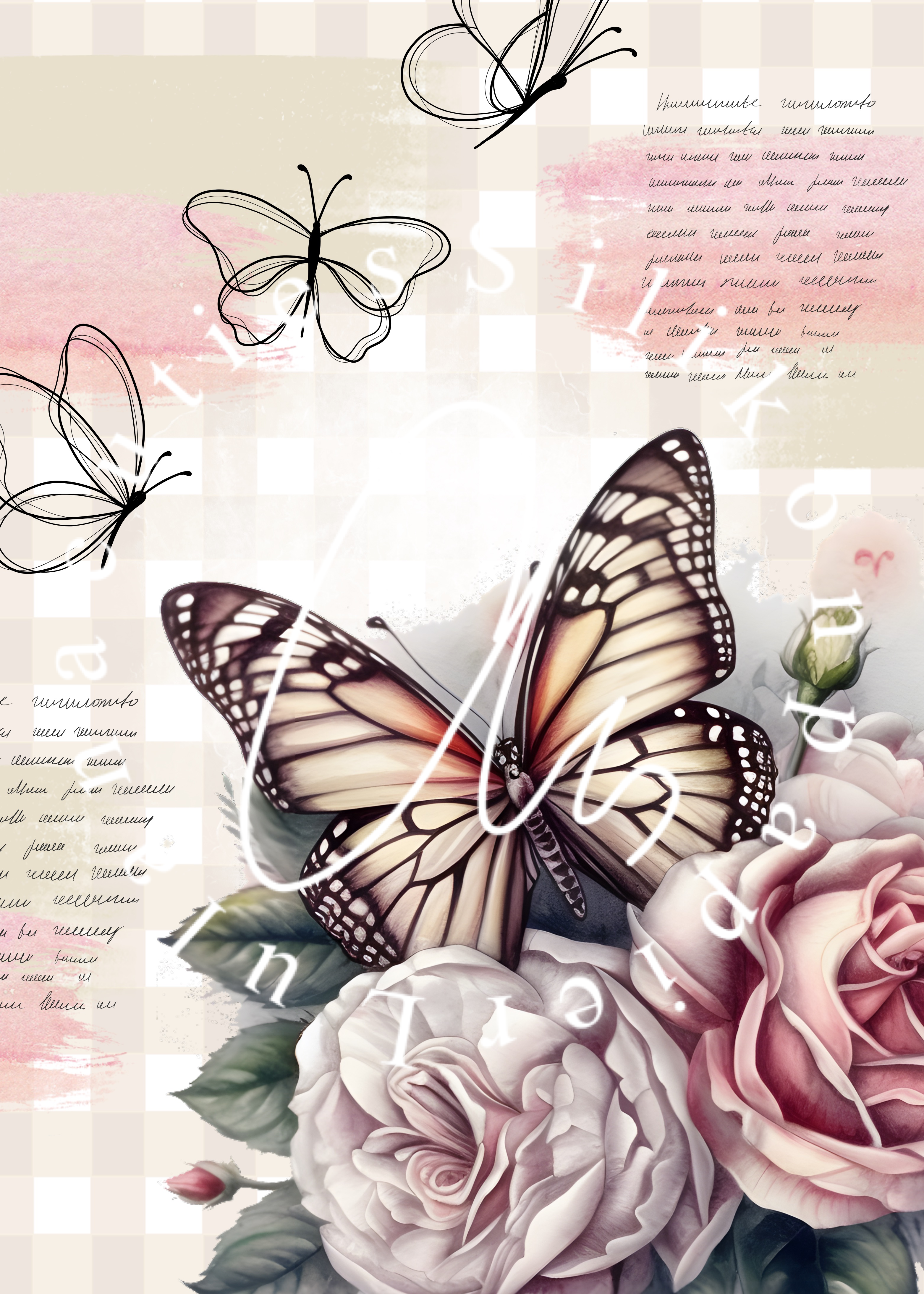 Silikonpapier Schmetterling 10x14