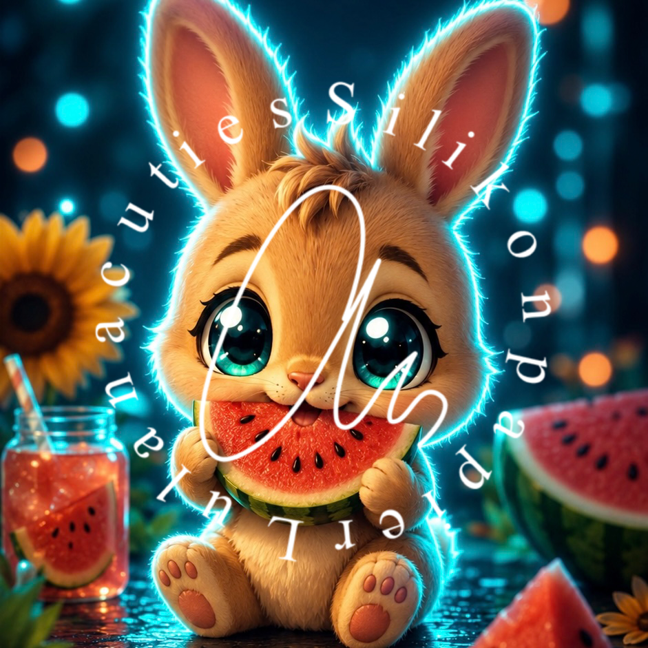 Silikonpapier watermelon Night by Tiki_diamonds.ai