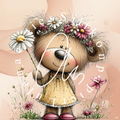 Silikonpapier Flower Bear