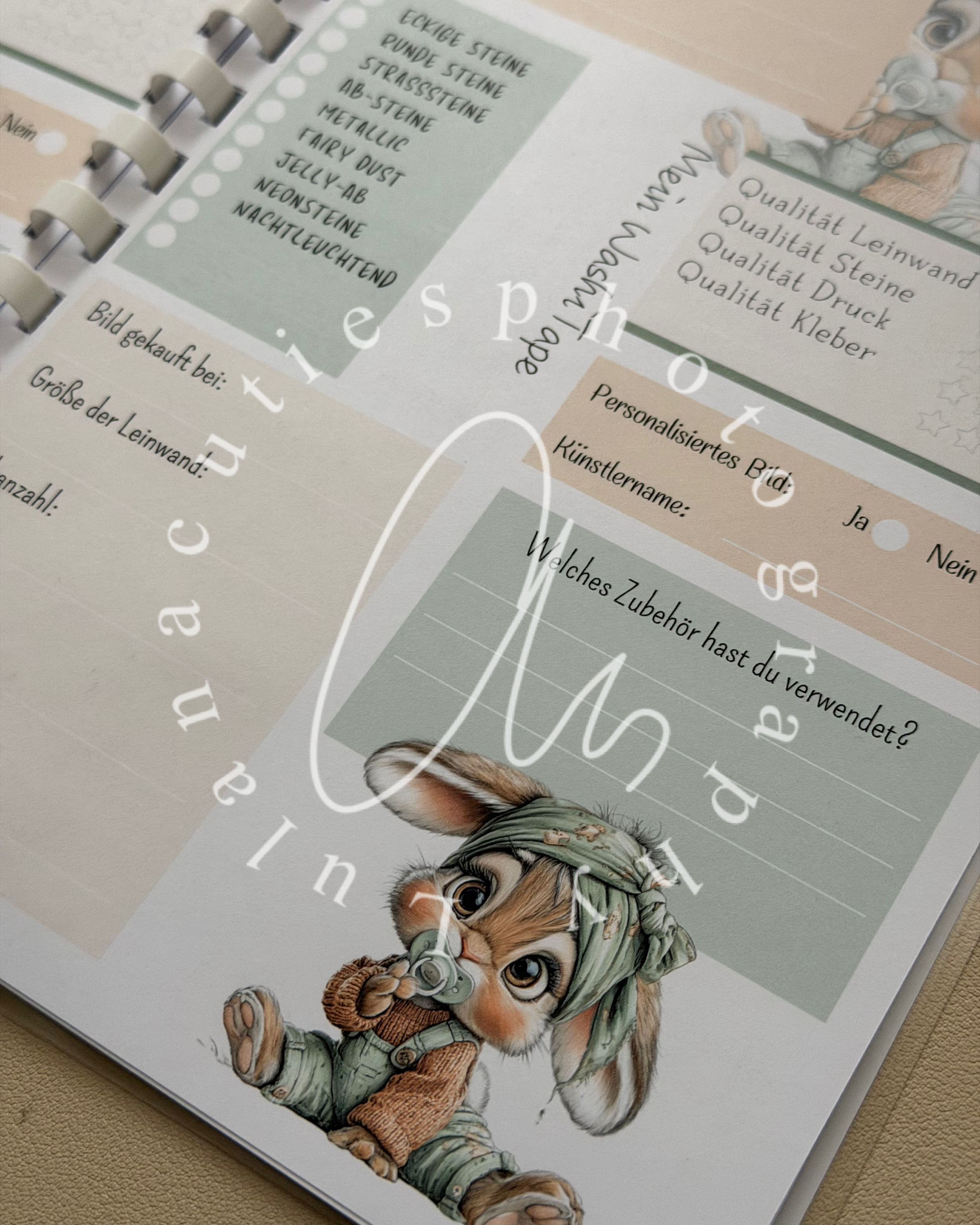 Diamond Painting Tagebuch Cozy Bunny