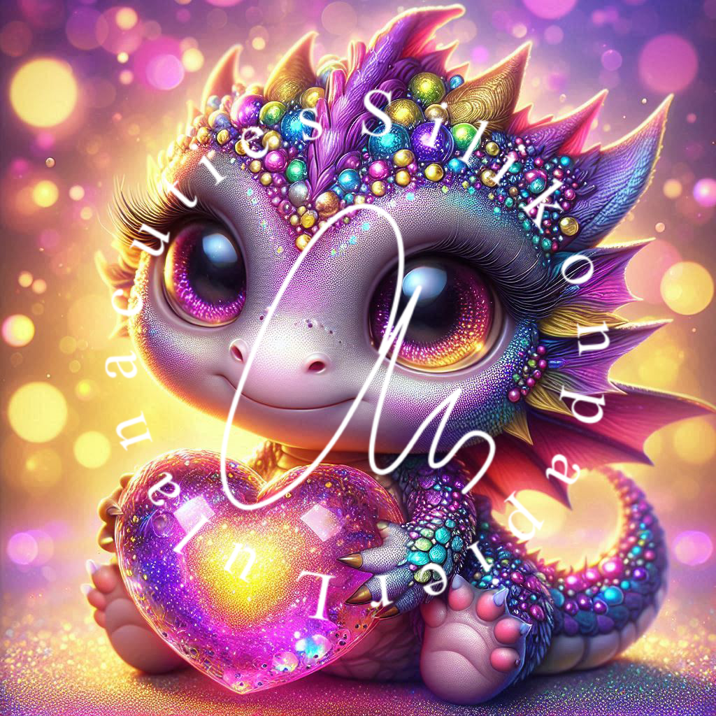 Silikonpapier Lovly Dragon by Perlas_ai_world