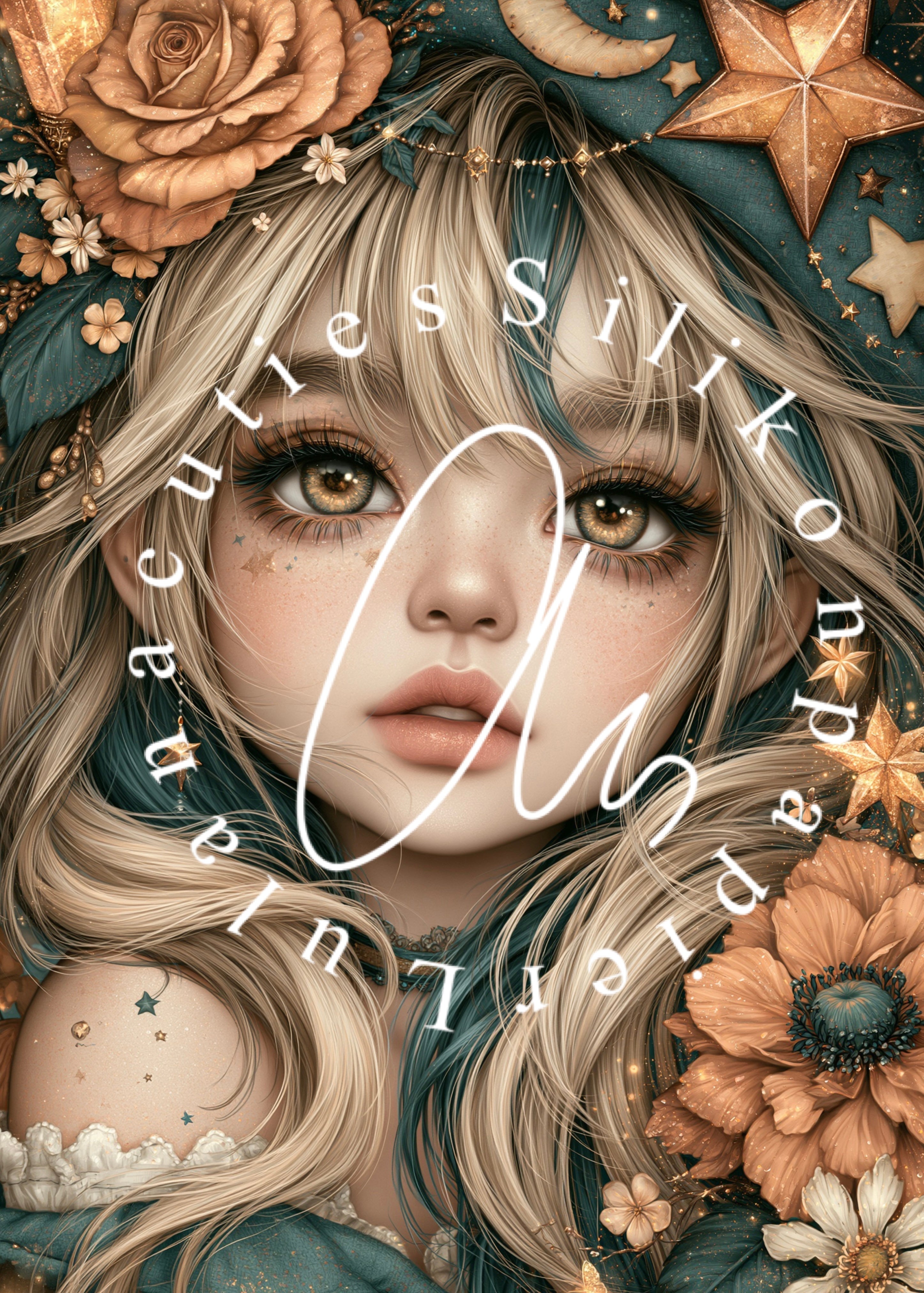 Silikonpapier Celestial Bloom by Sweet_loco_ai 10x14