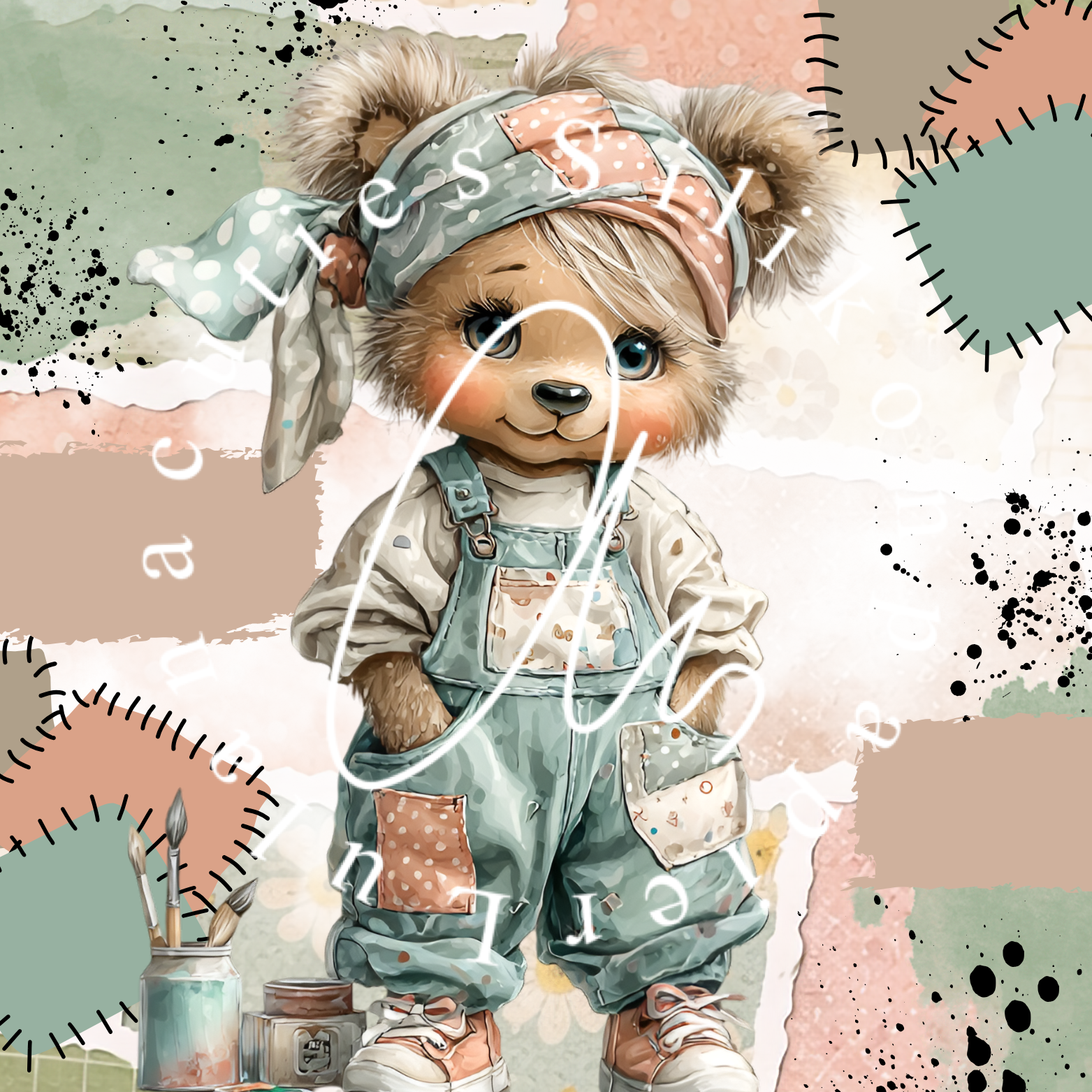 Silikonpapier Patchwork Girlbear