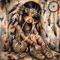 Silikonpapier Indianer Mädchen Beige by LulanaCuties