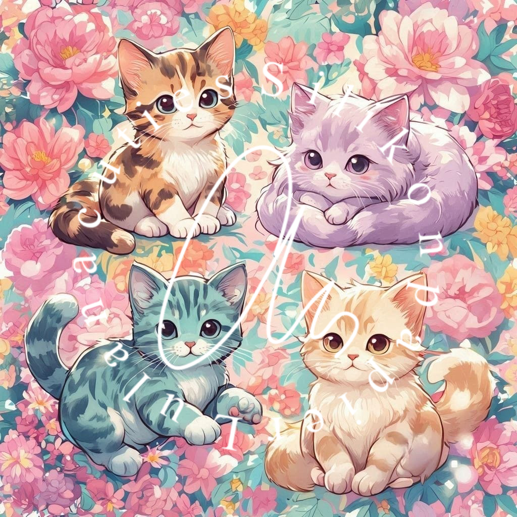 Silikonpapier kittys By Tikidiamonds.ai