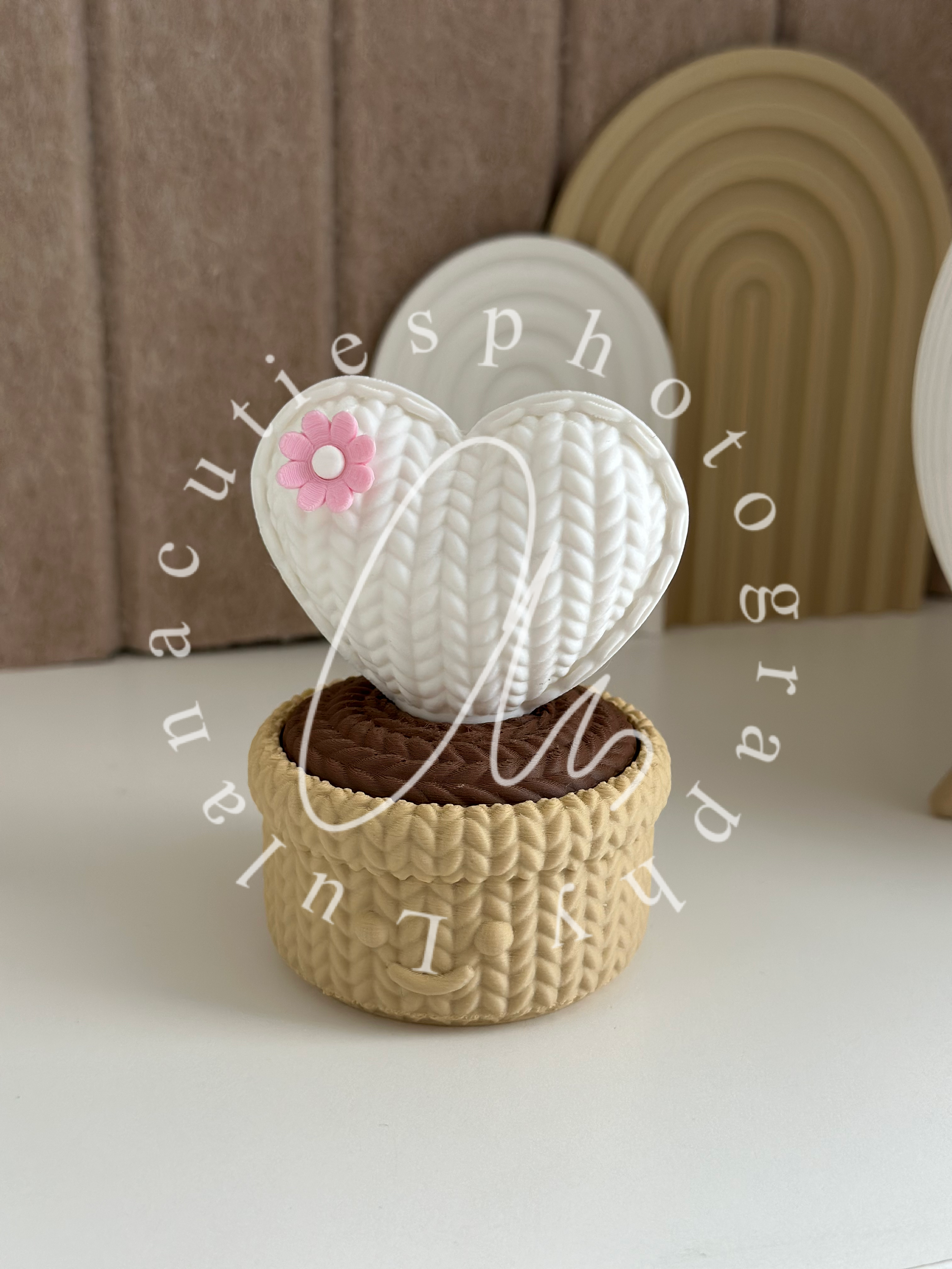 Steinchen Mülli Herz weiß